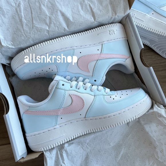 Custom air force 1 low baby blue pastel pink - Picture 4 of 6